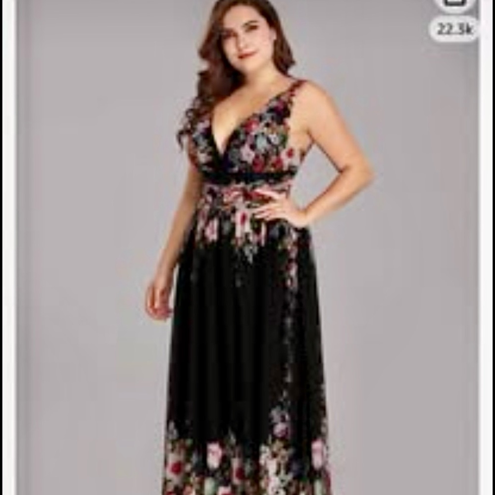 Brand new with tags still on! Ever Pretty Black Floral Maxi Dress